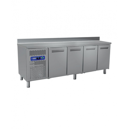 Table frigorifique avec dosseret 4 portes GN1/1