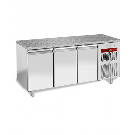 Table réfrigérée négative ventilée en 600x400 3 portes