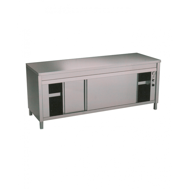 Table sur armoire chauffante électrique largeur 1200/2000mm