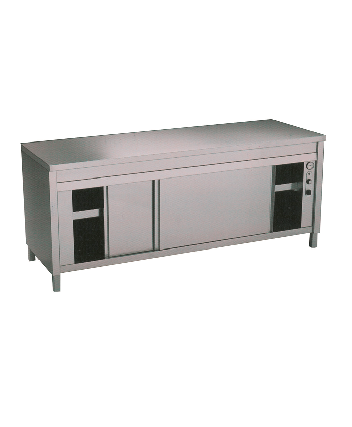 Table sur armoire chauffante électrique largeur 1200/2000mm