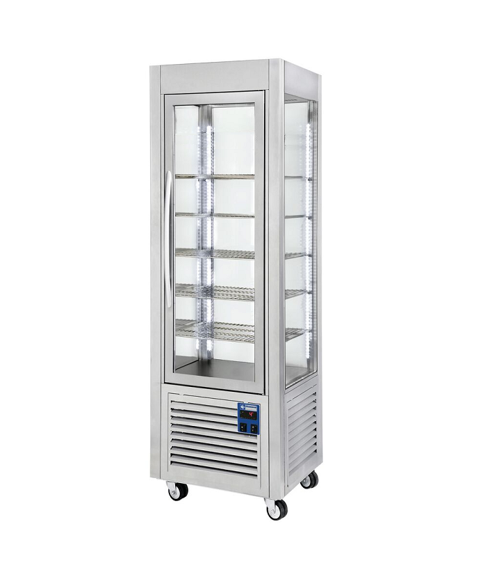 Comptoir frigorifique 4 faces vitrées froid ventilé