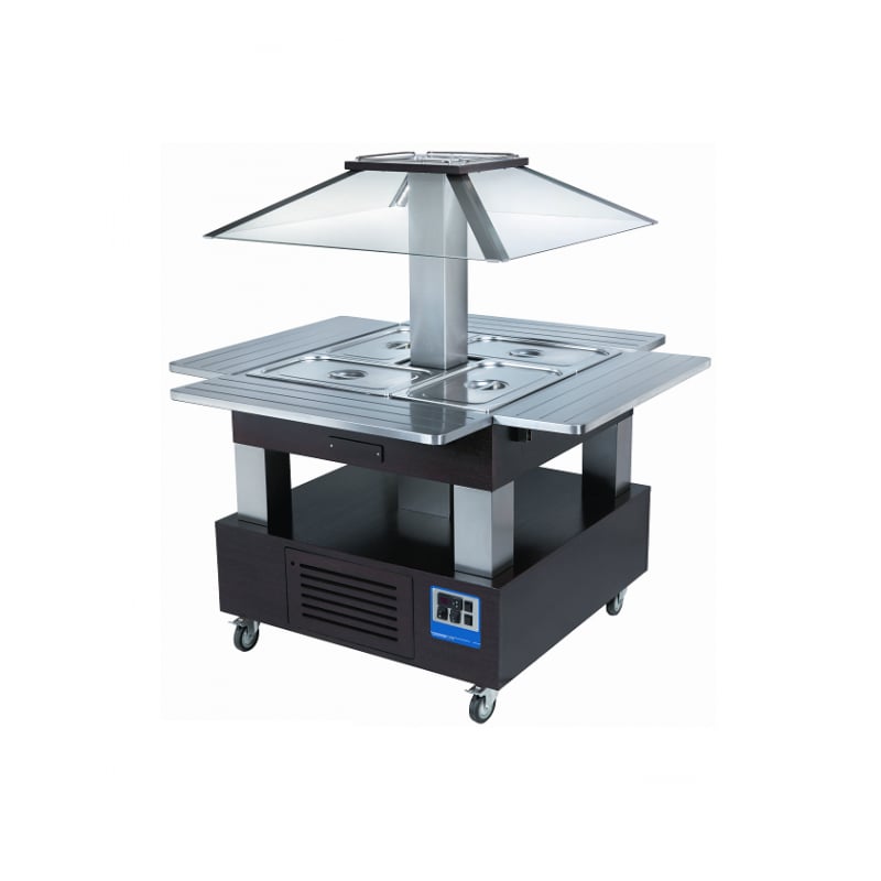 Ilot bain-marie wenge