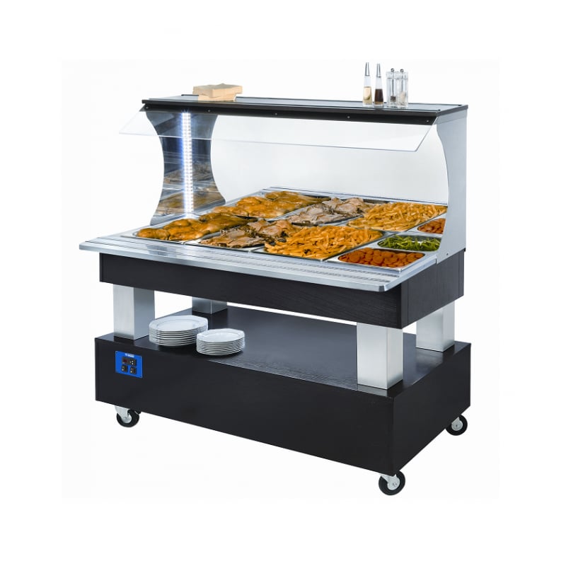 Buffet mural bois wengé 4xGN1/1