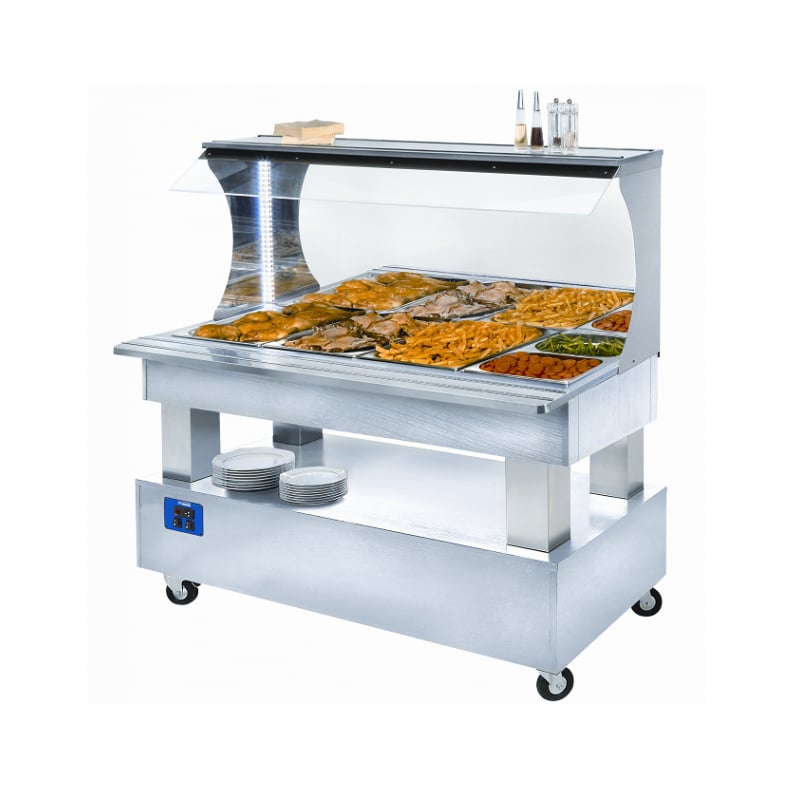 Buffet mural bois blanc 4xGN1/1