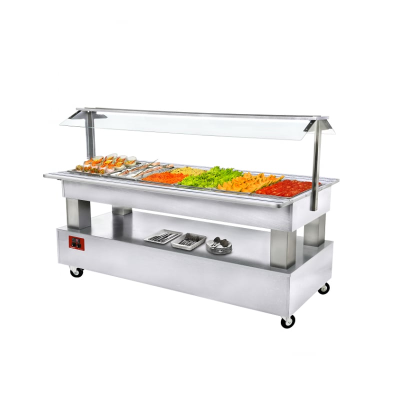 Buffet self réfrigéré 6x GN1/1 blanc