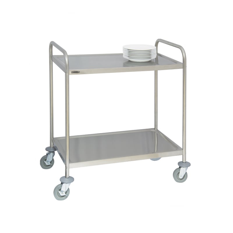 Chariot inox 2 plateaux