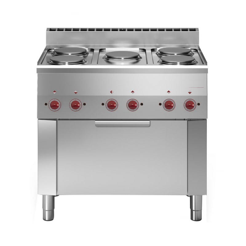 Cuisinière 5 feux sur four