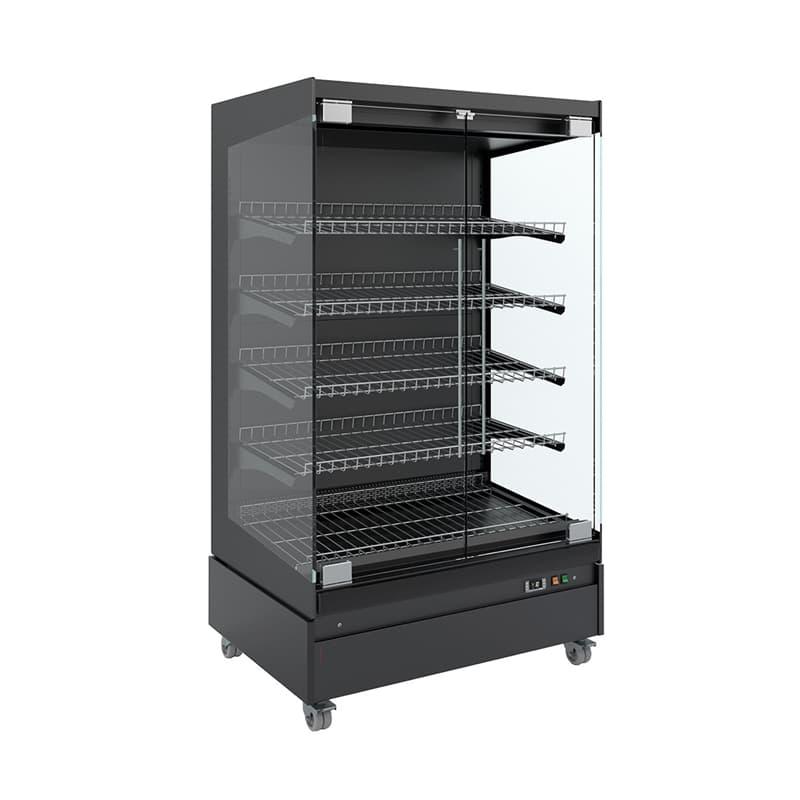 Vitrine murale chauffante 2 portes vitrées