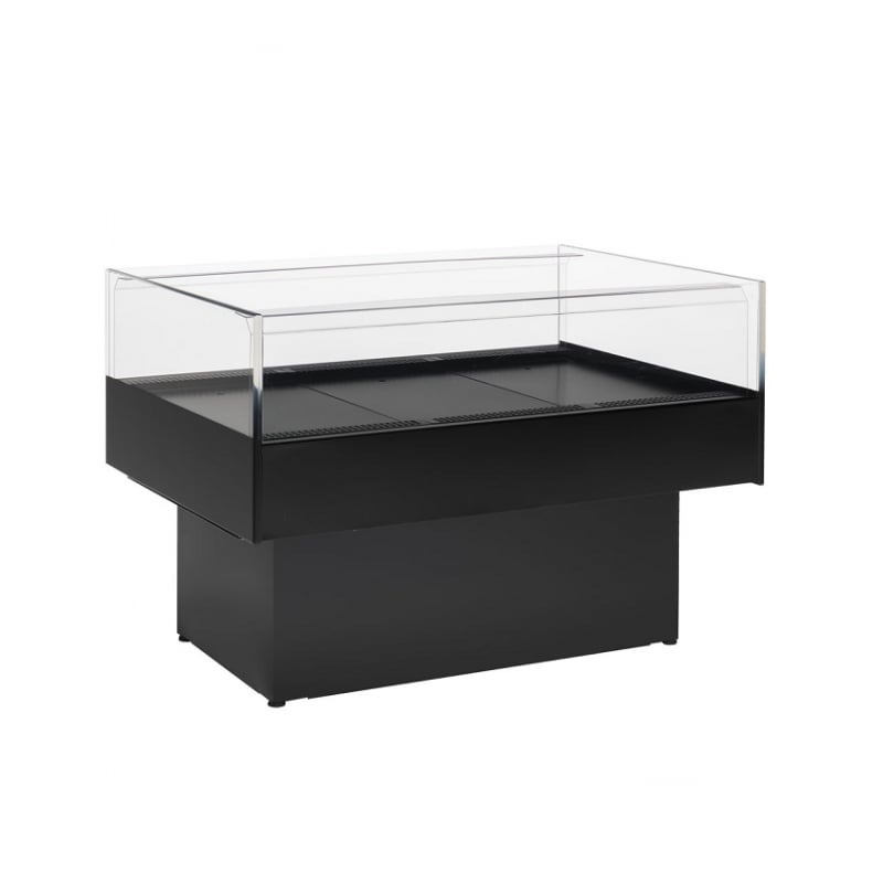 Bac réfrigéré panoramique noir 1.50m