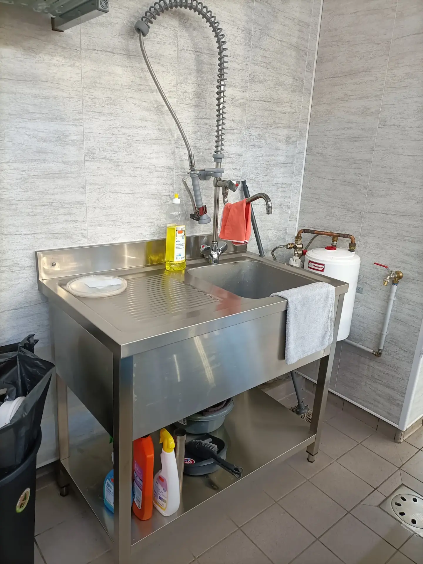 Plonge inox  egoutoire gauche