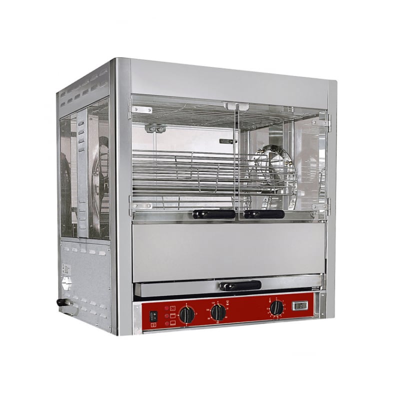 Rôtissoire à balancelles électrique, 25 poulets