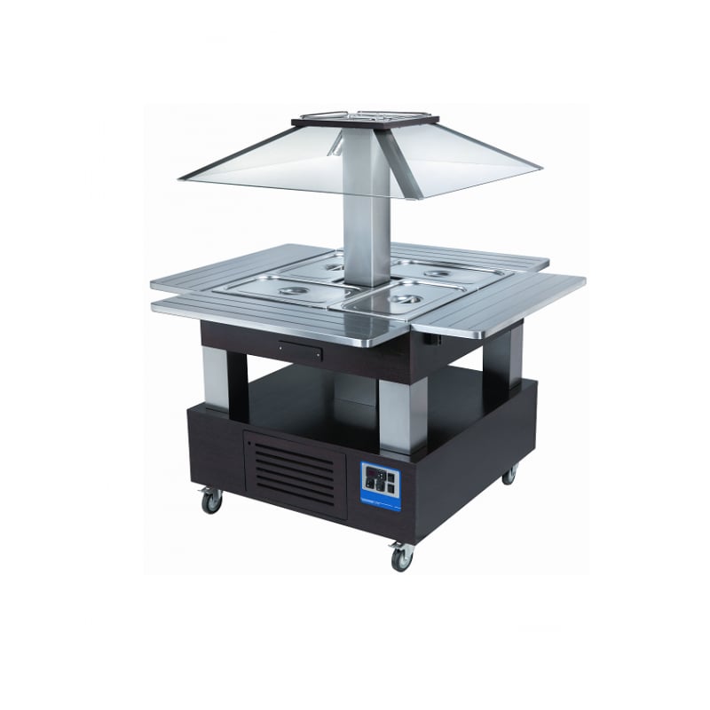 Ilot réfrigéré 4xGN1/1 Bois Wengé