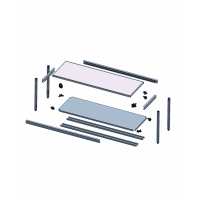 Table inox centrale demontable avec etagere 1515