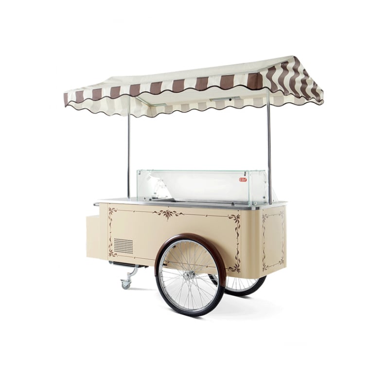 Triporteur glacier à bacs carrés 6x5 litres (+6)