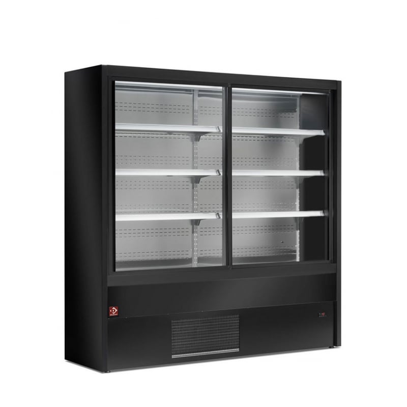 Vitrine froid portes coulissantes noir 1.50m