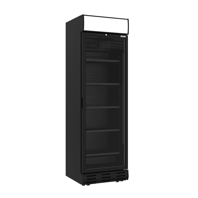 Armoire à boissons noire avec caisson