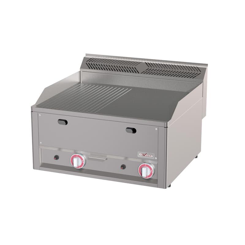 Plancha gaz lisse et rainurée
