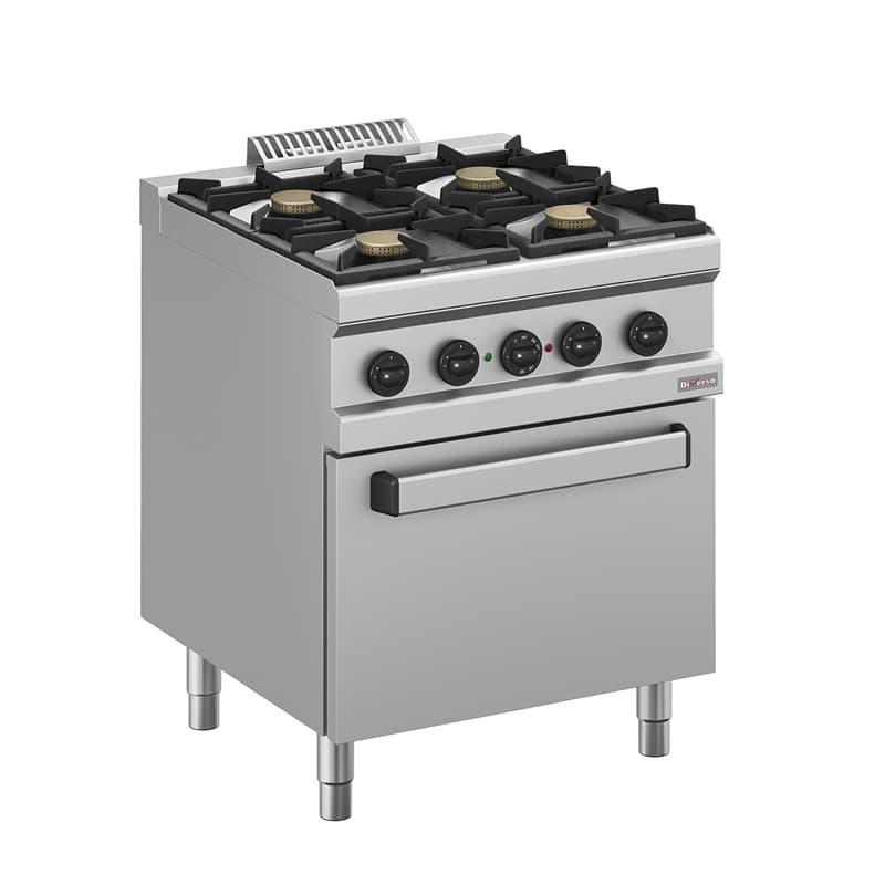 Fourneau gaz 4 feux + four