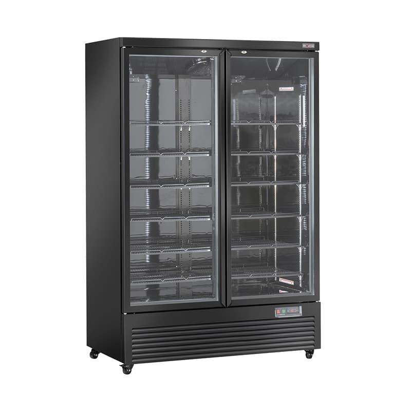 Vitrine murale 2 portes noire